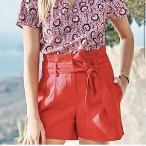 Boden High Waist Paperbag 4" Shorts Size 10 US